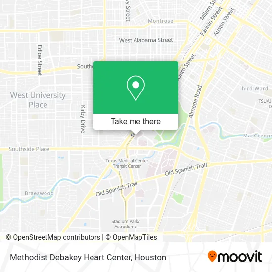 Methodist Debakey Heart Center map