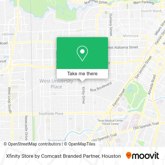 Xfinity Store by Comcast Branded Partner map