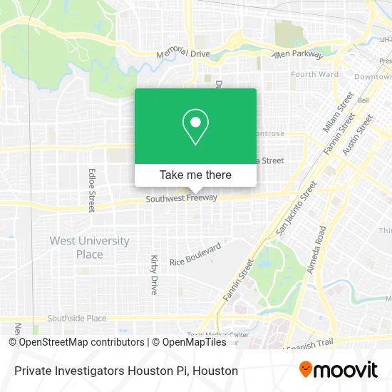 Private Investigators Houston Pi map