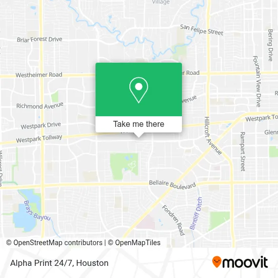 Alpha Print 24/7 map