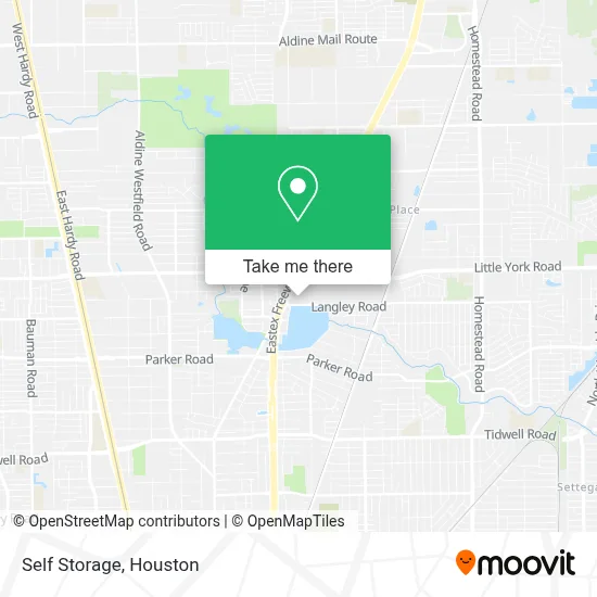 Self Storage map