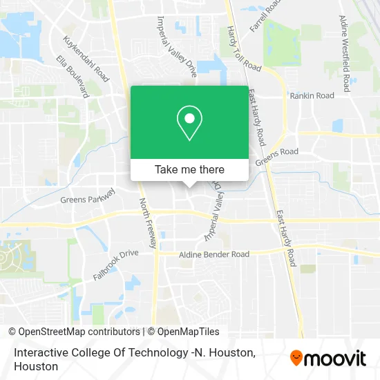 Interactive College Of Technology -N. Houston map