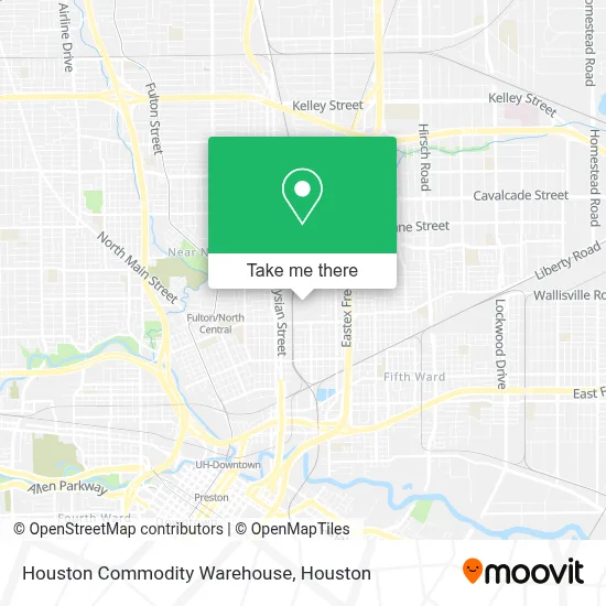 Houston Commodity Warehouse map