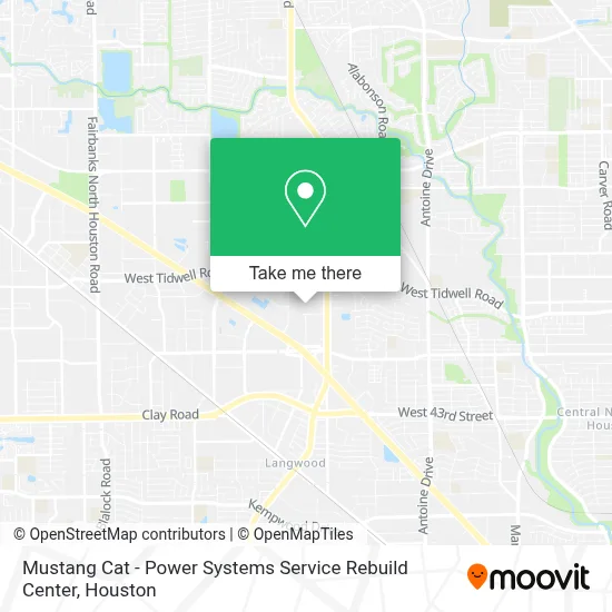 Mustang Cat - Power Systems Service Rebuild Center map