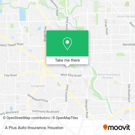 A Plus Auto Insurance map