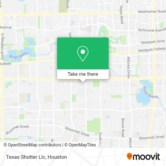 Texas Shutter Llc map