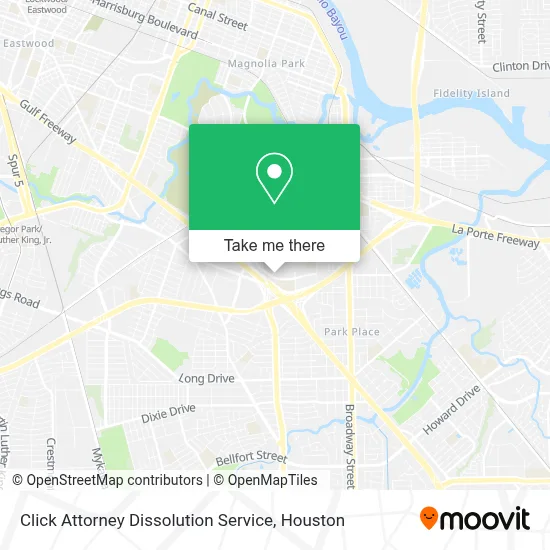 Click Attorney Dissolution Service map