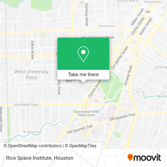 Mapa de Rice Space Institute