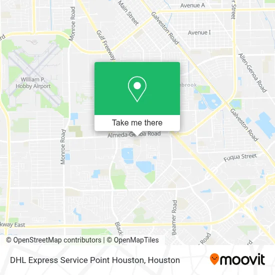 DHL Express Service Point Houston map