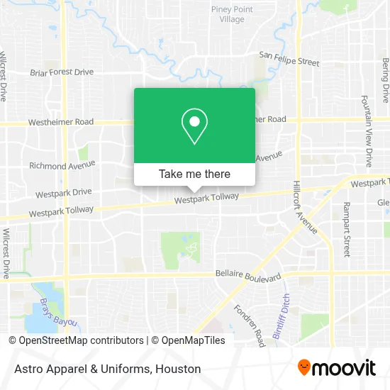 Astro Apparel & Uniforms map