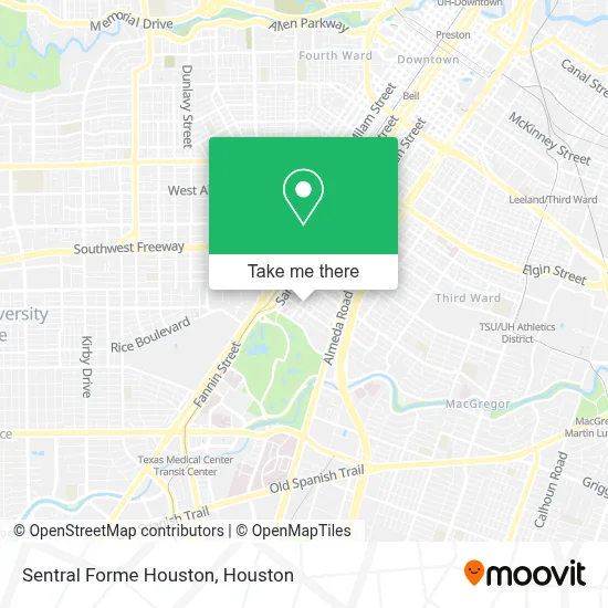 Sentral Forme Houston map