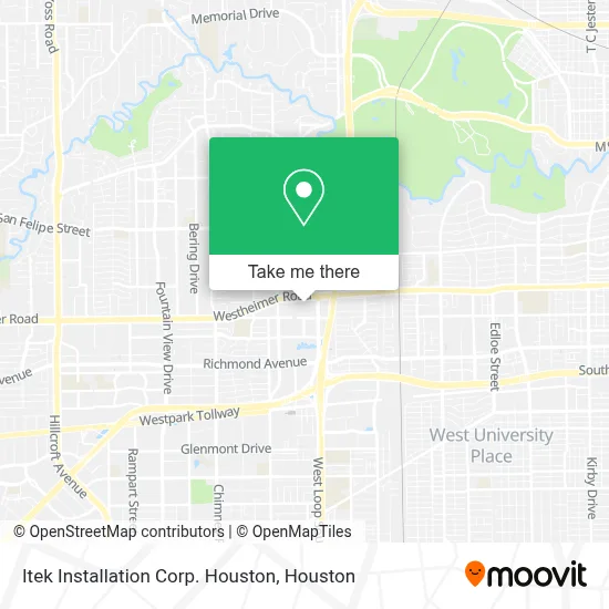 Itek Installation Corp. Houston map