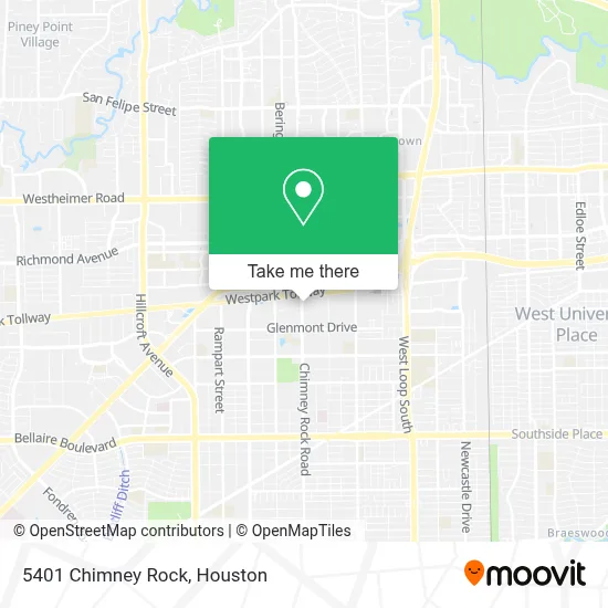 5401 Chimney Rock map