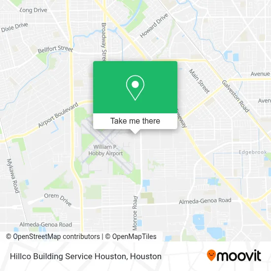 Hillco Building Service Houston map
