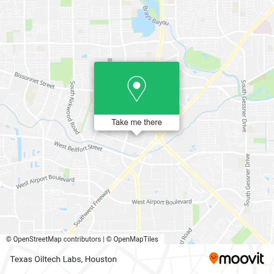 Texas Oiltech Labs map