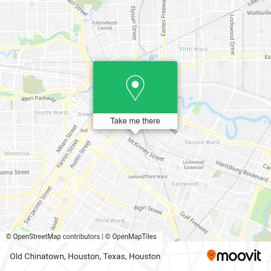 Old Chinatown, Houston, Texas map