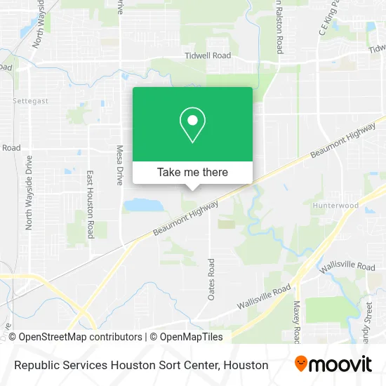 Republic Services Houston Sort Center map