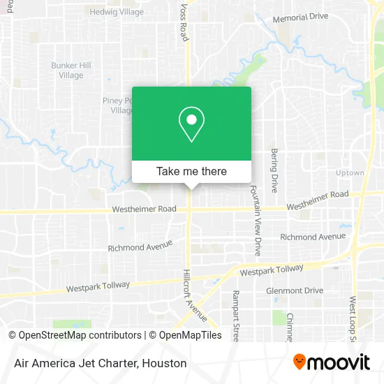 Air America Jet Charter map