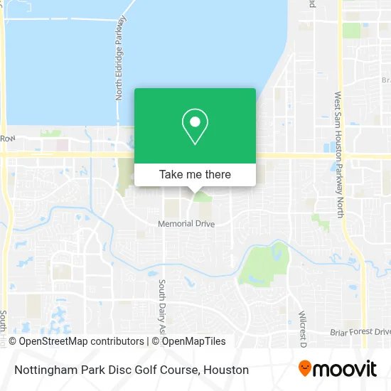 Nottingham Park Disc Golf Course map