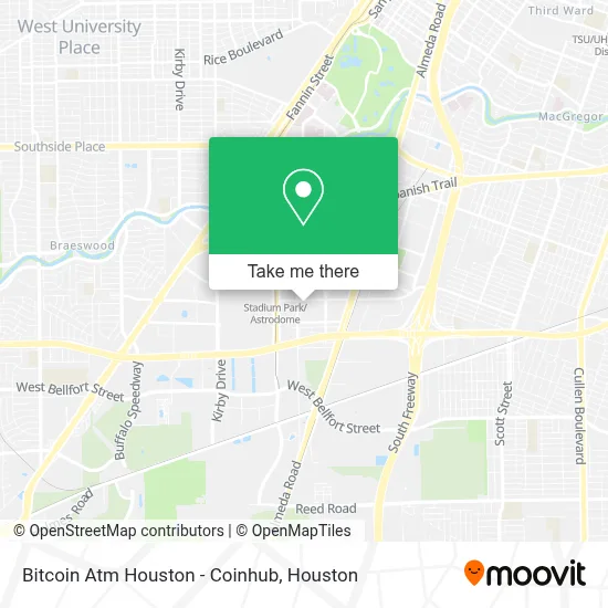 Bitcoin Atm Houston - Coinhub map