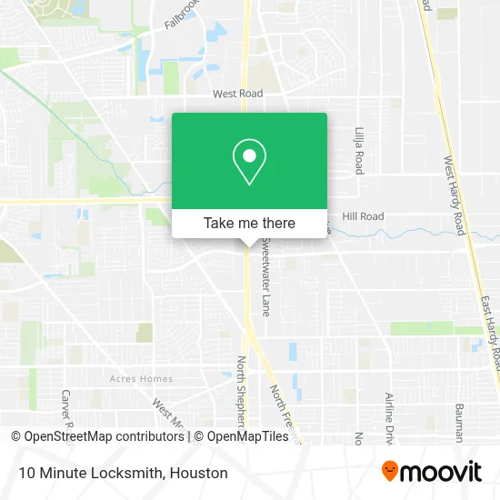 10 Minute Locksmith map