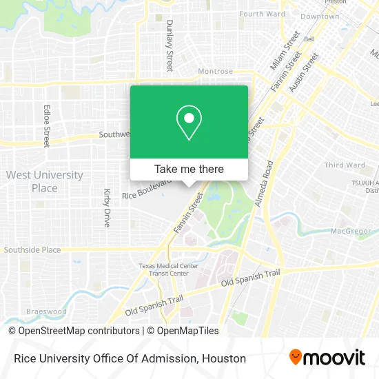 Rice University Office Of Admission map