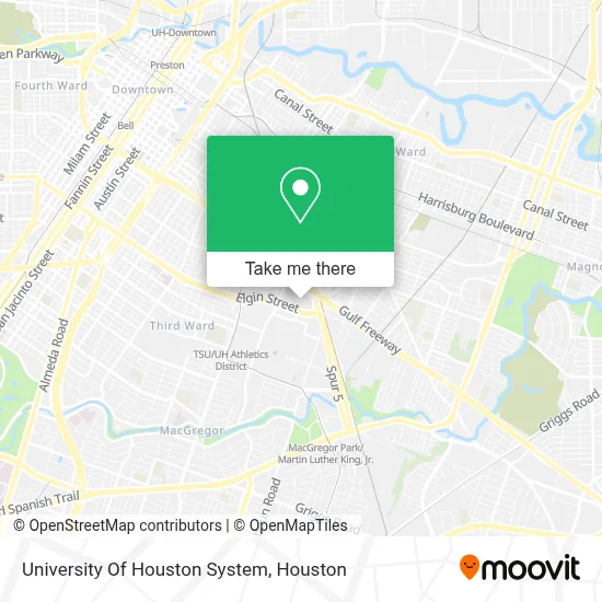 University Of Houston System map