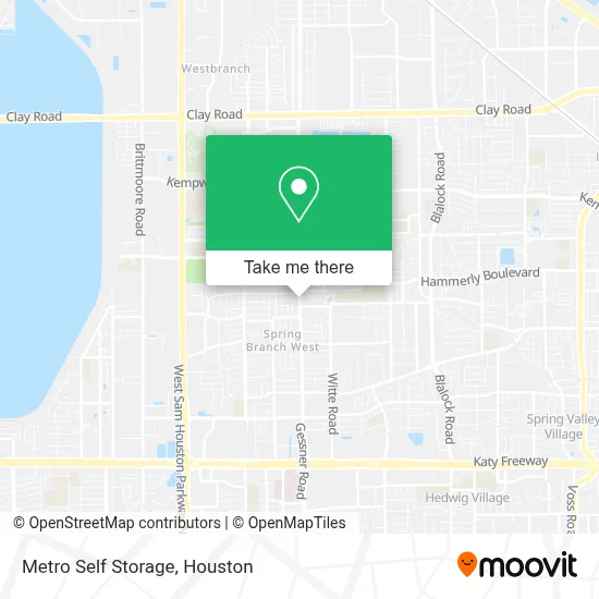 Metro Self Storage map
