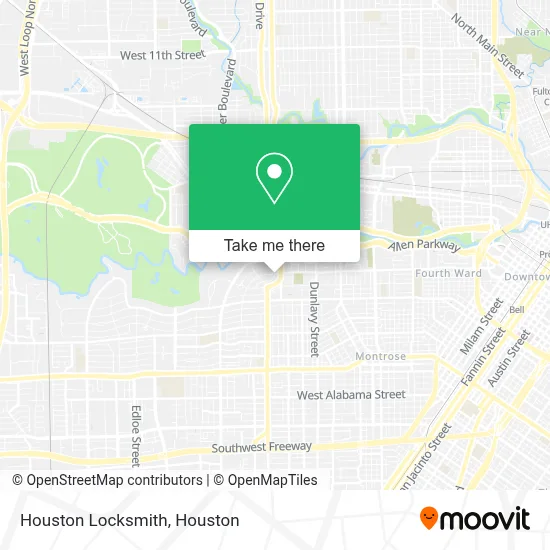 Houston Locksmith map