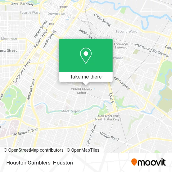 Houston Gamblers map