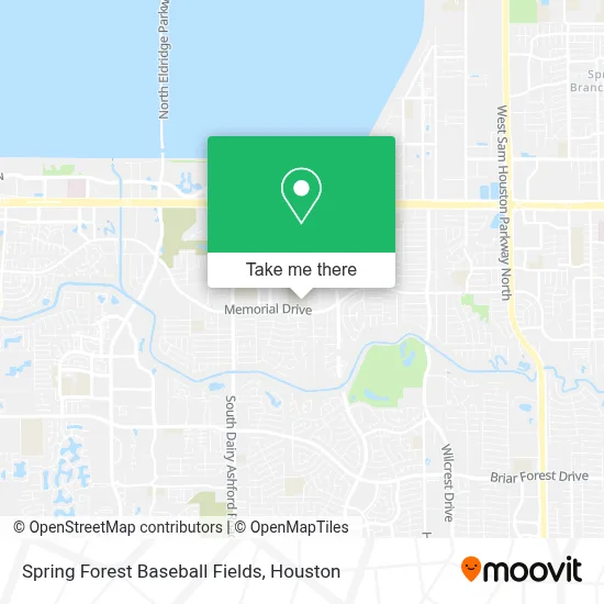 Spring Forest Baseball Fields map