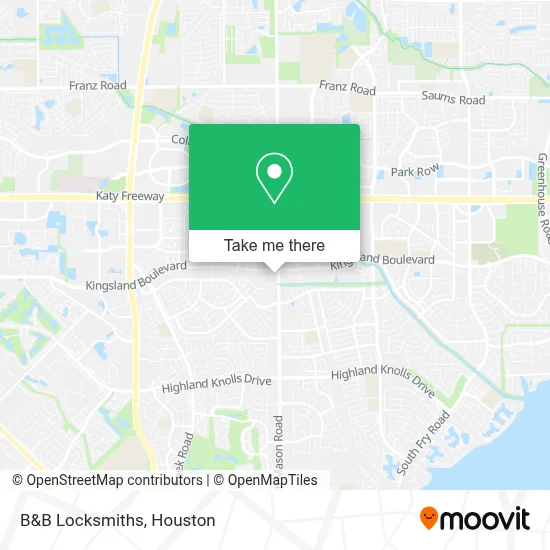 B&B Locksmiths map
