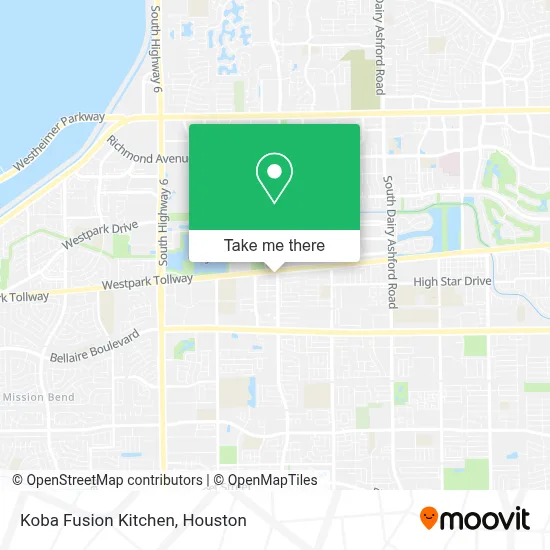 Koba Fusion Kitchen map