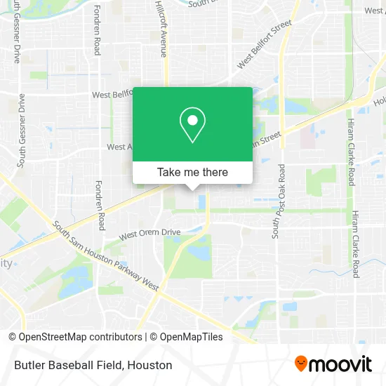 Butler Baseball Field map