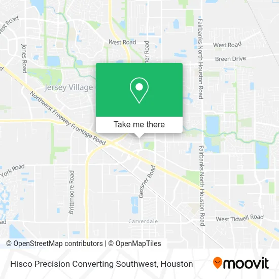 Hisco Precision Converting Southwest map