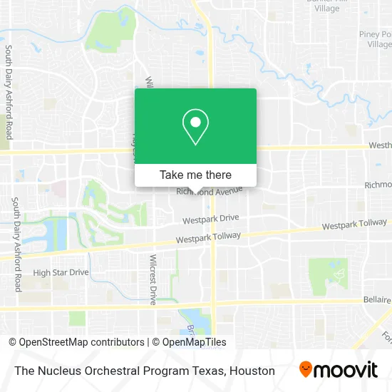 The Nucleus Orchestral Program Texas map