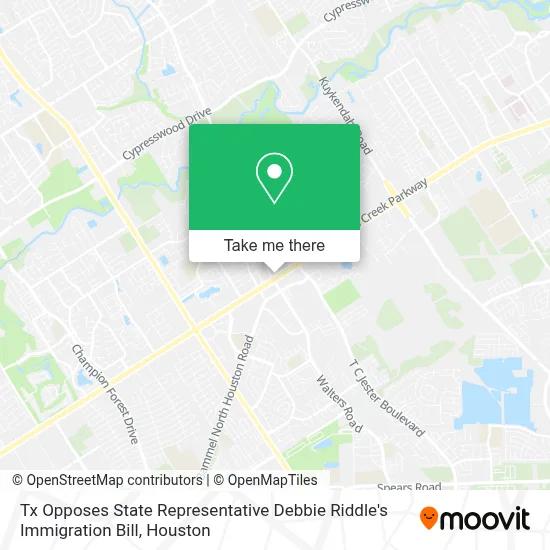 Tx Opposes State Representative Debbie Riddle's Immigration Bill map
