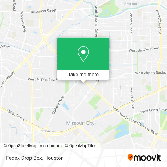 Fedex Drop Box map