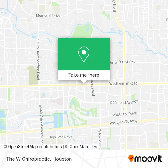 The W Chiropractic map
