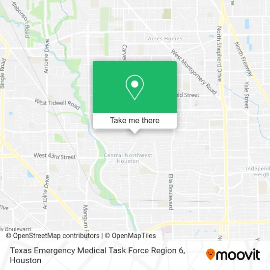 Texas Emergency Medical Task Force Region 6 map
