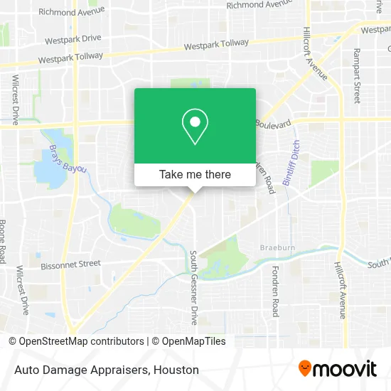 Auto Damage Appraisers map