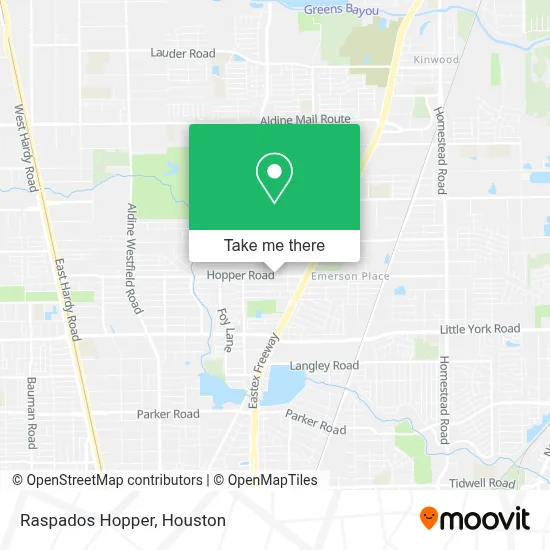 Mapa de Raspados Hopper