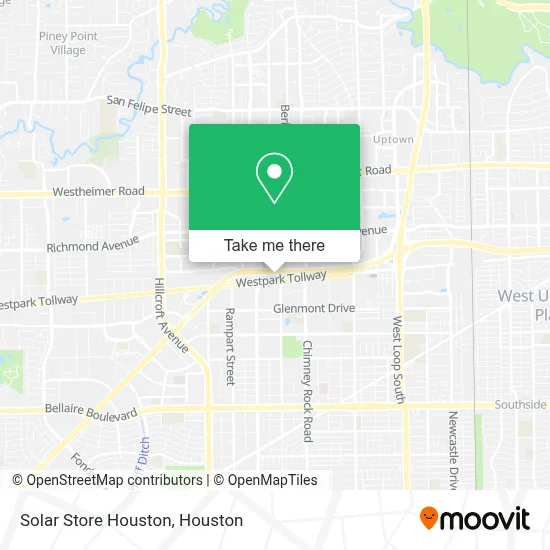 Solar Store Houston map