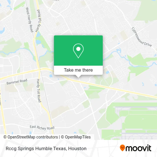 Rccg Springs Humble Texas map