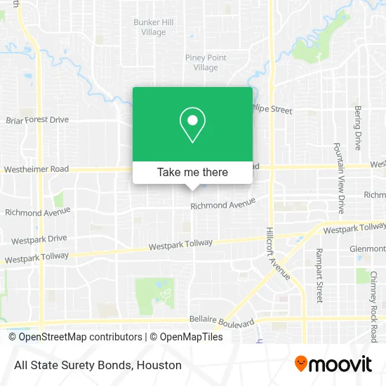All State Surety Bonds map