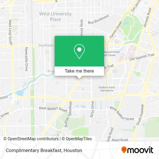 Complimentary Breakfast map