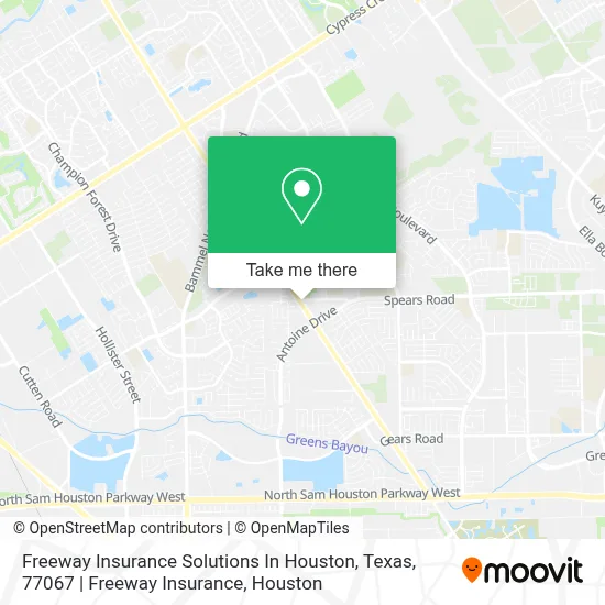 Freeway Insurance Solutions In Houston, Texas, 77067 | Freeway Insurance map