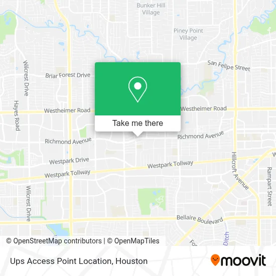 Ups Access Point Location map