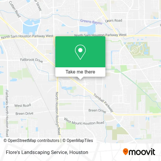 Flore's Landscaping Service map