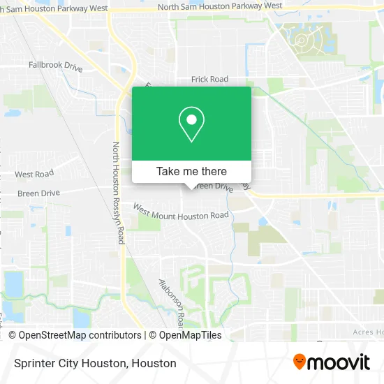 Sprinter City Houston map
